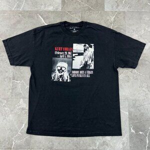 Kurt Cobain Graphic Tee Mens XL Nirvana Nobody Dies A Virgin Short Sleeve